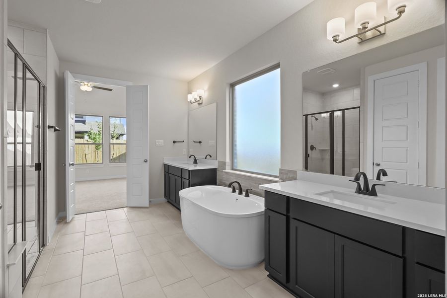 Furnished interior view inside a new home in Nopal Valley, San Antonio (Image 12).