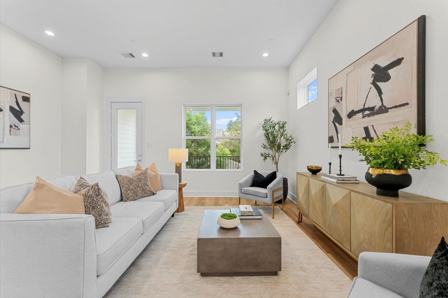 Furnished interior view inside a new home in , Houston (Image 9).