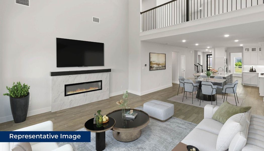 Representative furnished interior of a home built from the Anatole R (w/Media or 6 Bedroom Option) by First Texas Homes in Villages of Creekwood, Frisco (Image 8).