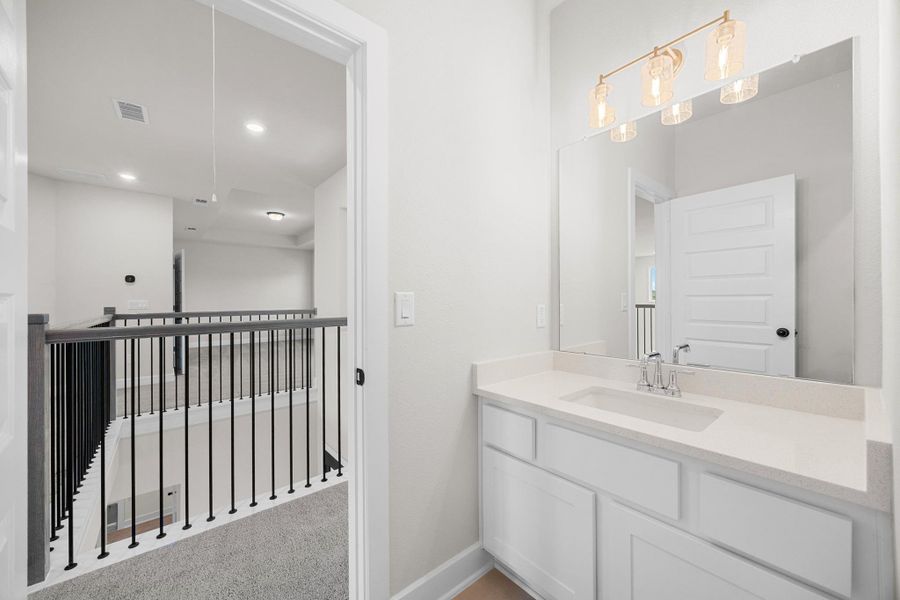 Furnished interior view inside a new home in Santa Rita Ranch - 60', Liberty Hill (Image 8).