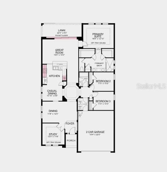 Additional Highlights Include: Pocket sliding glass door, gourmet kitchen, vaulted ceilings, and 8' interior doors.