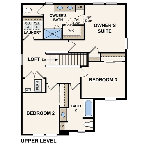 2D floor plan layout for the Cypress by Century Communities in Brighton Crossings, Brighton, CO (Image 4).