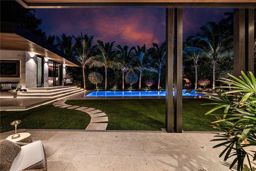 Exterior details and patio area of a home in , Miami (Image 25). Exterior details and patio area of a home in , Miami (Image 25).