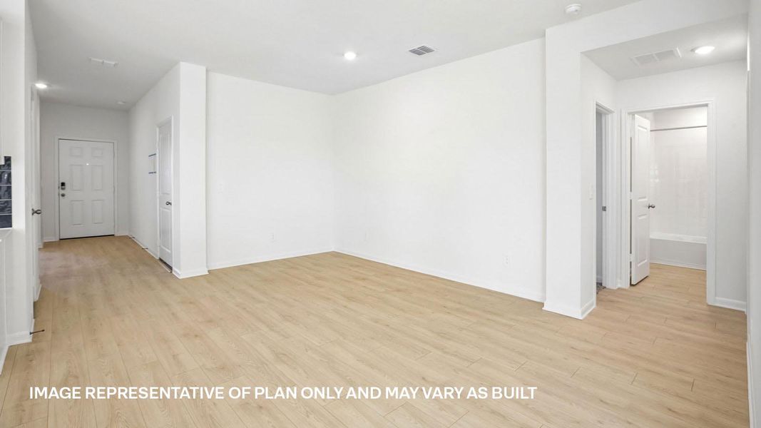 Representative unfurnished interior of a home built from the The Lakeway by D.R. Horton in Revelry, Del Valle (Image 18).