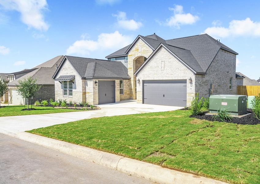 The Santos has a one- and two-car garage. The Santos has a one- and two-car garage.