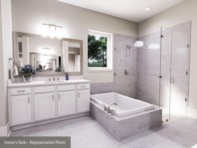 Furnished interior view inside a new home in The Woodlands Hills - Premier Collection, Willis (Image 7).