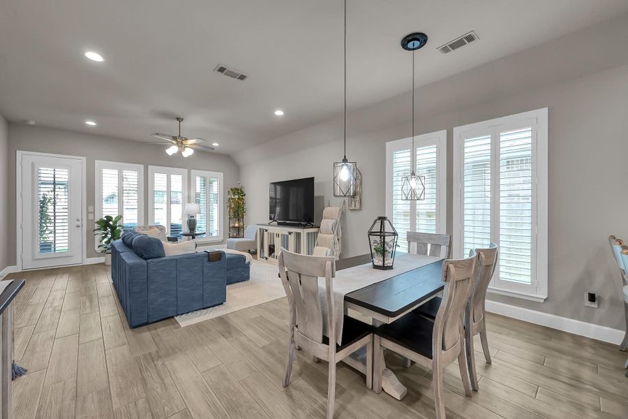 Furnished interior view inside a new home in Grand Central Park 45', Conroe (Image 14).