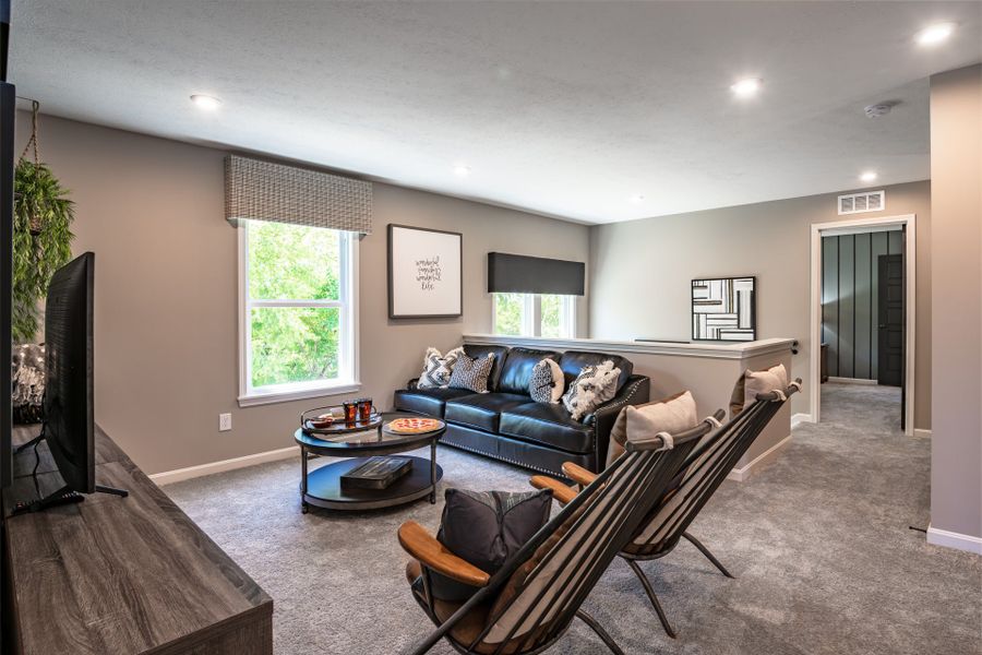 Furnished interior view inside a new home in Bridle Run, Louisville (Image 31). Furnished interior view inside a new home in Bridle Run, Louisville (Image 31).
