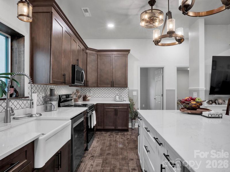 Furnished interior view inside a new home in , Clover (Image 15).