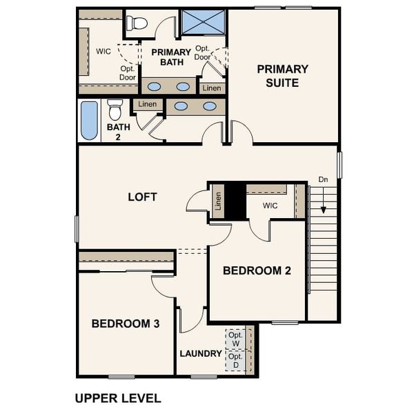 2D floor plan layout for the Redwood by Century Communities in Manzanita at Teravalis, Buckeye, AZ (Image 5).