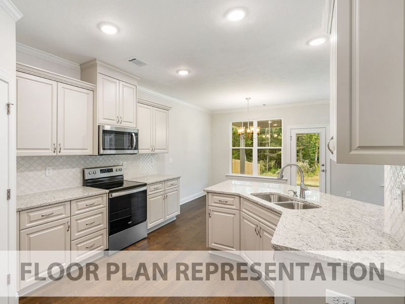 Kitchen Floor Plan Representation | The Kingsland II Plan by Ivey Homes Kitchen Floor Plan Representation | The Kingsland II Plan by Ivey Homes