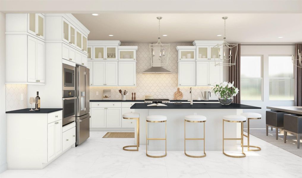 Stunning island kitchen (*Artist rendering used for illustration purposes only.)