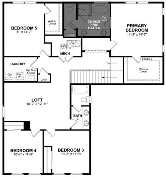 2D floor plan layout of this home in Montana Vista - Summit, Buckeye, AZ (Image 5).