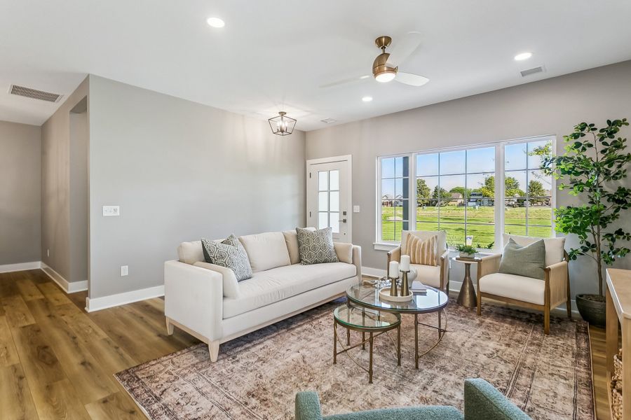 Furnished interior view inside a new home in The Courtyards at The Moorings, Wichita (Image 8).