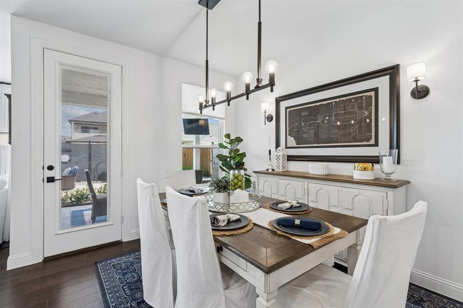 Dining Area
The dining space combines everyday functionality with inviting style, offering an ideal setting for casual meals, holiday gatherings, and special occasions alike.