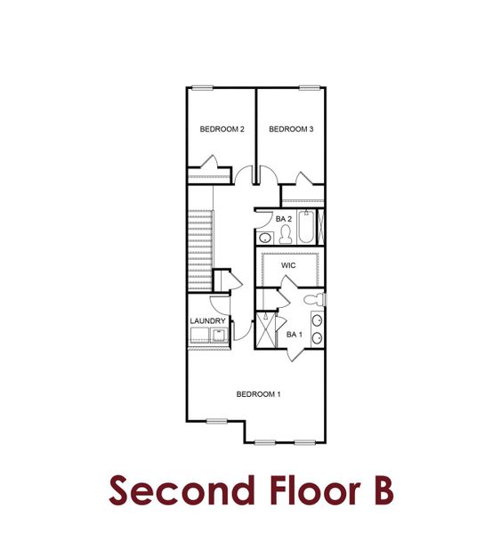 2D floor plan layout for the Bradley by Chafin Communities in The Grove at Mundy Mill, Gainesville, GA (Image 10).