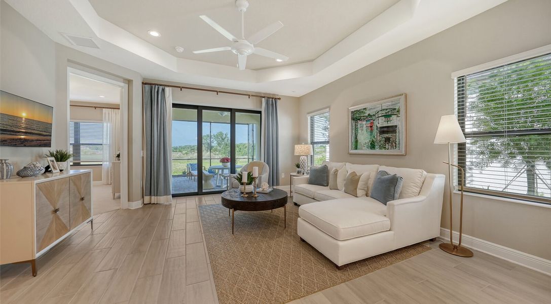 Representative furnished interior of a home built from the Tidewinds 2 by Neal Communities in Vistera of Venice, Venice (Image 11).