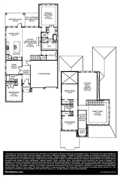 2D floor plan layout of this home in Mosaic, Celina, TX (Image 2).