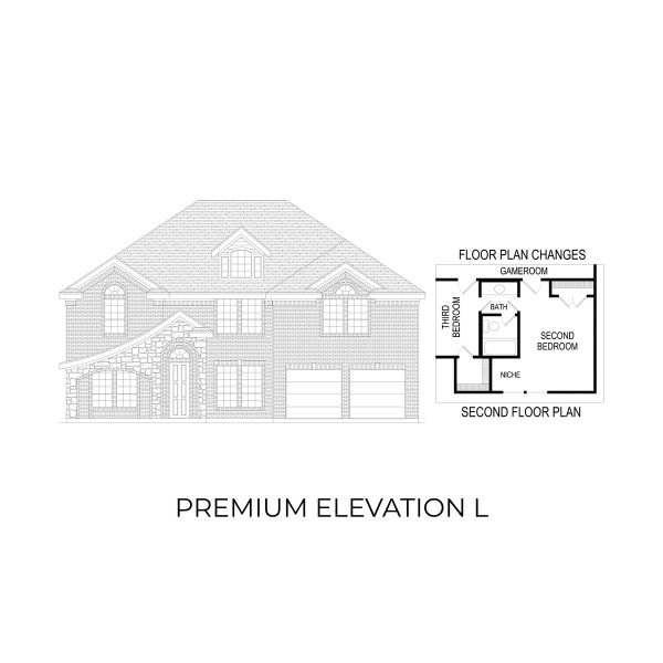 Representative rendering of the exterior for the Hillcrest 2F (w/Media) by First Texas Homes (Image 19).