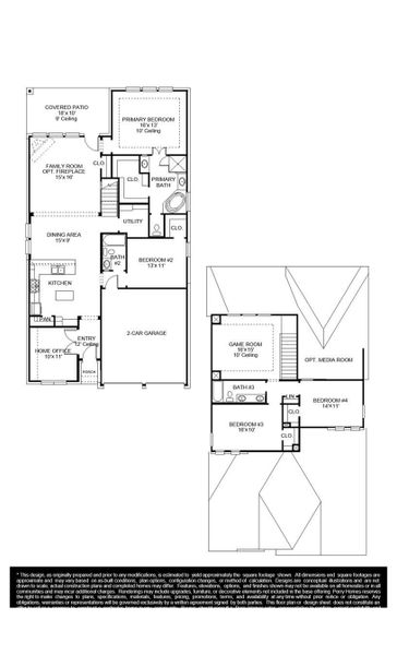 2D floor plan layout of this home in Elyson, Katy, TX (Image 5).