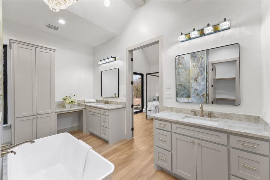 Furnished interior view inside a new home in , Malakoff (Image 8).