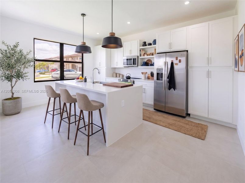 Furnished interior view inside a new home in , Miami (Image 7).