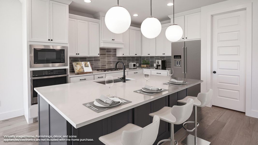 Furnished interior view inside a new home in Crosswinds, Kyle (Image 17).