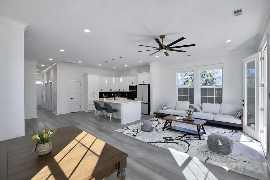 Furnished interior view inside a new home in , North Charleston (Image 16). Furnished interior view inside a new home in , North Charleston (Image 16).
