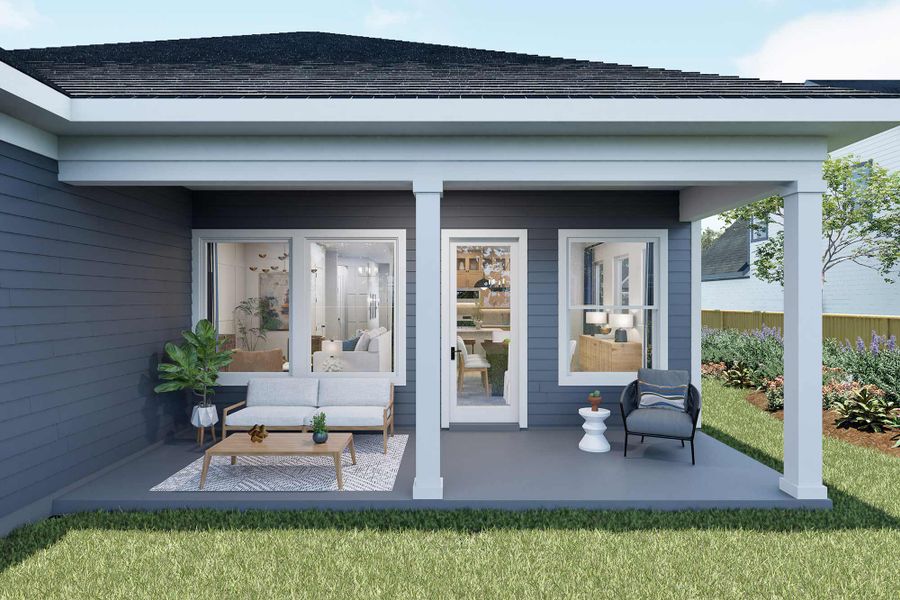 Representative exterior details of a home built from the The Silverarrow by David Weekley Homes in Lanier Landing - Retreat Collection, Gainesville (Image 3).