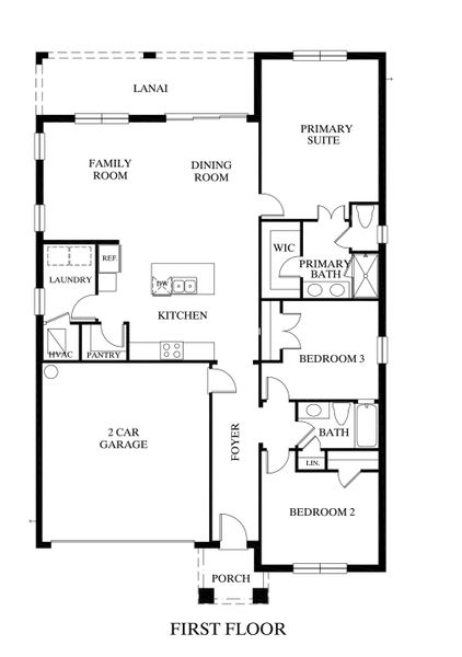 2D floor plan layout for the Oceanview by Rocklyn Homes in Arbor Meadows, Spring Hill, FL (Image 4). 2D floor plan layout for the Oceanview by Rocklyn Homes in Arbor Meadows, Spring Hill, FL (Image 4).