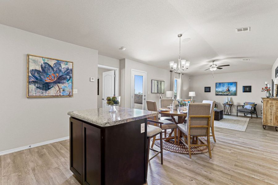 Furnished interior view inside a new home in Rancho Desierto Bello, El Paso (Image 3).