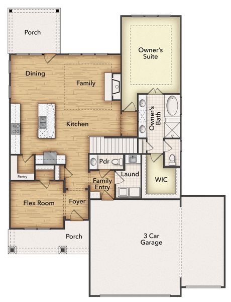 2D floor plan layout of this home in Waterford Park, Weatherford, TX (Image 2). 2D floor plan layout of this home in Waterford Park, Weatherford, TX (Image 2).