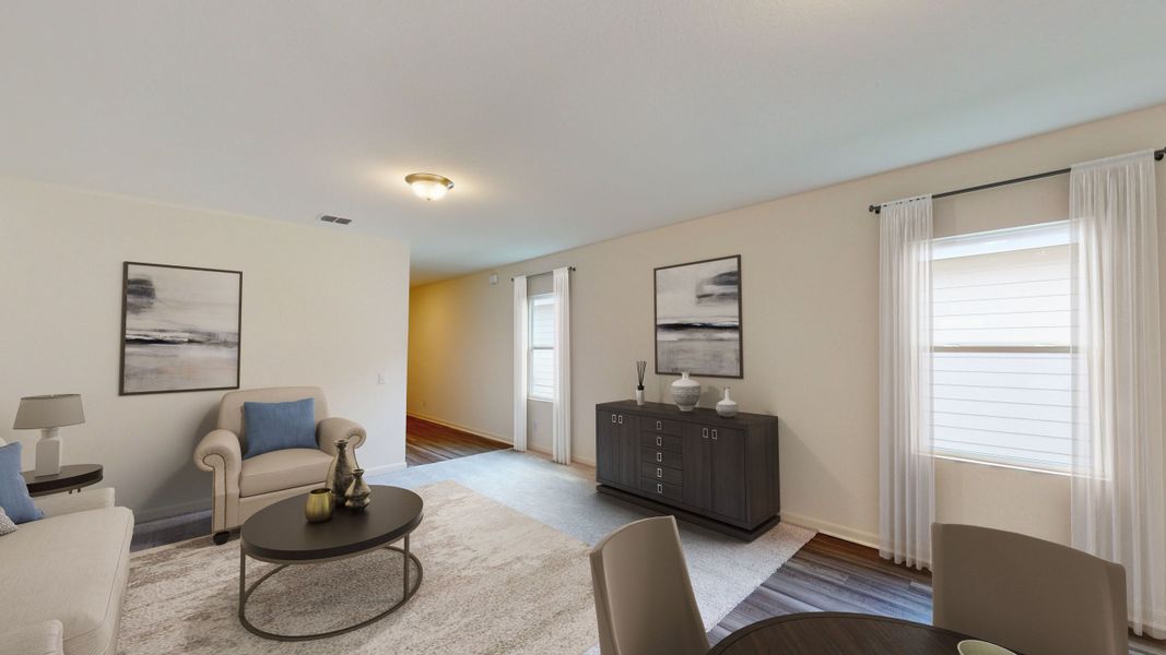 Representative furnished interior of a home built from the Enterprise by Starlight Homes in Eagles Landing, Elgin (Image 5). Representative furnished interior of a home built from the Enterprise by Starlight Homes in Eagles Landing, Elgin (Image 5).
