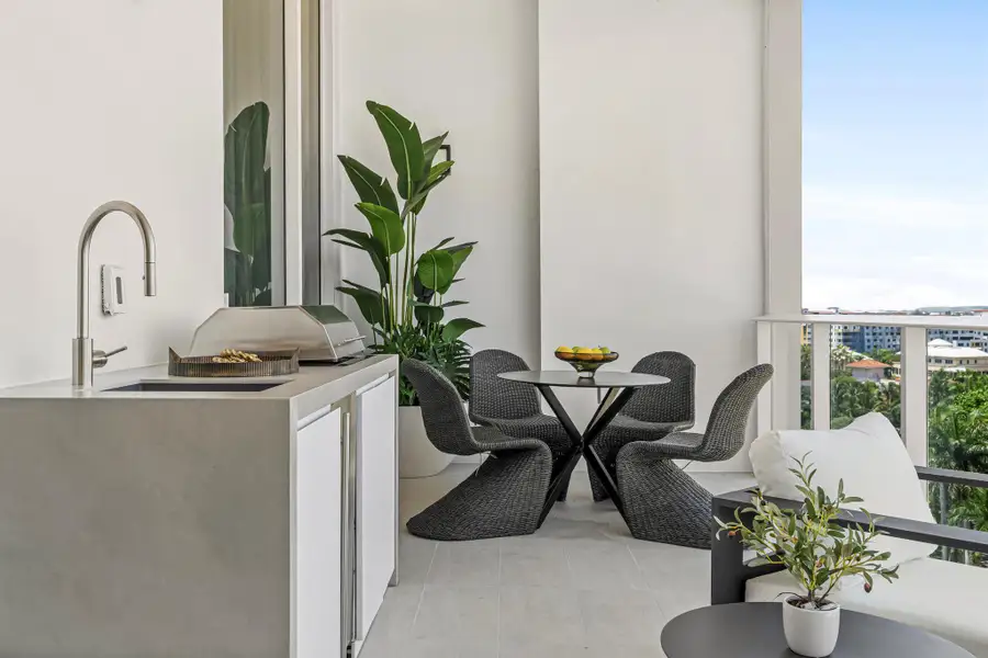 Exterior details and patio area of a home in Alina Residences, Boca Raton (Image 2). Exterior details and patio area of a home in Alina Residences, Boca Raton (Image 2).