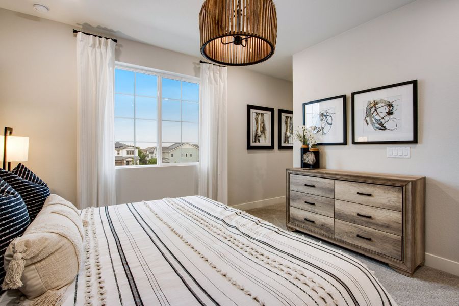 Furnished interior view inside a new home in Candelas Townhomes, Arvada (Image 23).