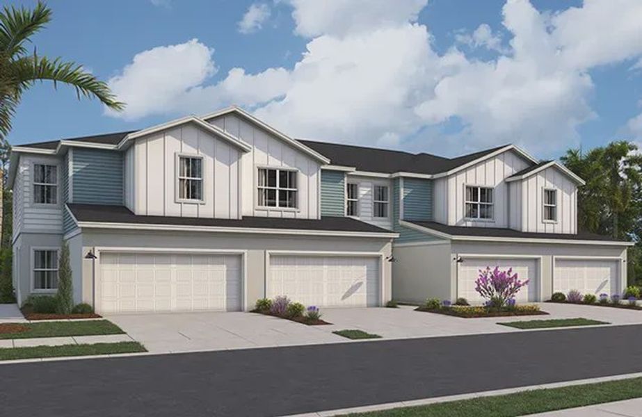 Front exterior of a new home in Waterset, Apollo Beach, FL, highlighting curb appeal (Image 1). Front exterior of a new home in Waterset, Apollo Beach, FL, highlighting curb appeal (Image 1).