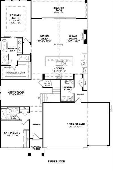 2D floor plan layout of this home in Kreymer at the Park, Wylie, TX (Image 5). 2D floor plan layout of this home in Kreymer at the Park, Wylie, TX (Image 5).