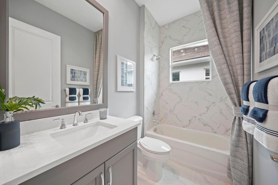 2D floor plan layout for the Mariposa by GHO Homes in Belterra, Port St. Lucie, FL (Image 54).