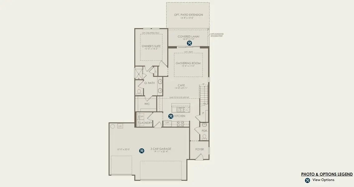 2D floor plan layout for the Seaport Select by Pulte Homes in Lakeview Estates, Palm Coast, FL (Image 4).