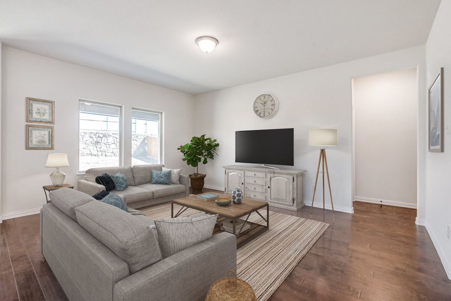 Representative furnished interior of a home built from the Sierra by Beazer Homes in Whitewing Trails: Meadows 50', Princeton (Image 8).