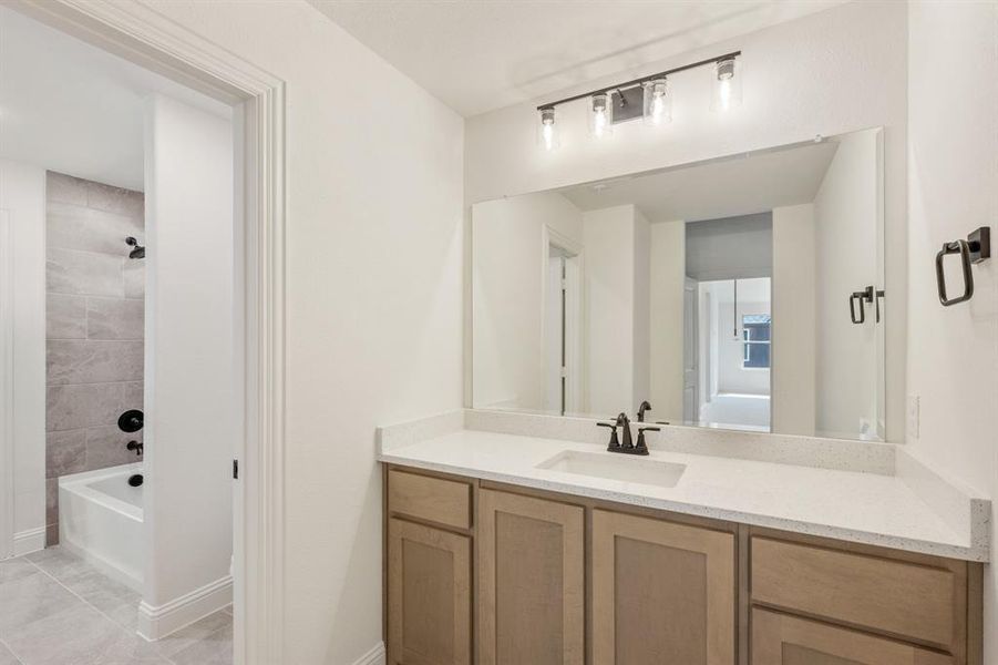 Furnished interior view inside a new home in Windsong Ranch Classic 61, Prosper (Image 13). Furnished interior view inside a new home in Windsong Ranch Classic 61, Prosper (Image 13).