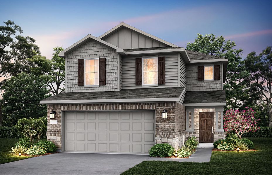 Representative exterior photo of a completed home built from the Camelia by Centex in Arboretum Estates, Terrell, TX (Image 18).