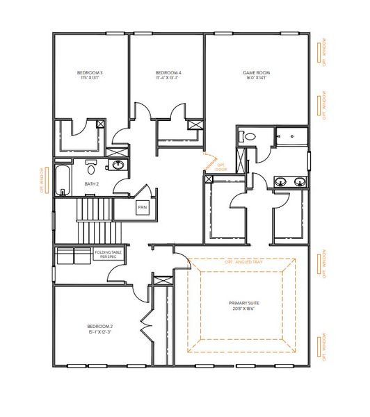 2D floor plan layout for the Calgary by True Homes in Whispering Hills, Locust, NC (Image 4). 2D floor plan layout for the Calgary by True Homes in Whispering Hills, Locust, NC (Image 4).
