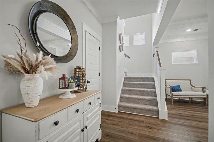 Furnished interior view inside a new home in Hewing Farms, Summerville (Image 16). Furnished interior view inside a new home in Hewing Farms, Summerville (Image 16).