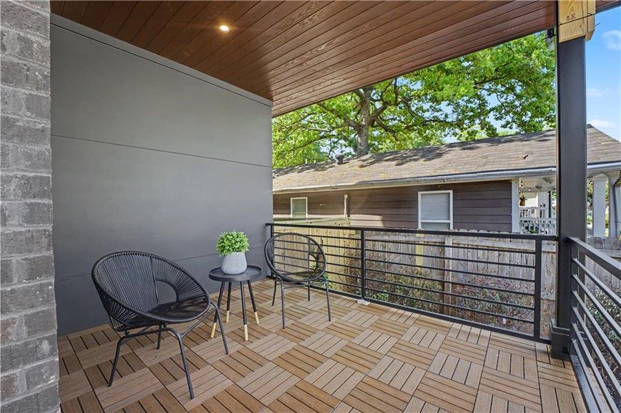 Exterior details and patio area of a home in , Atlanta (Image 4).