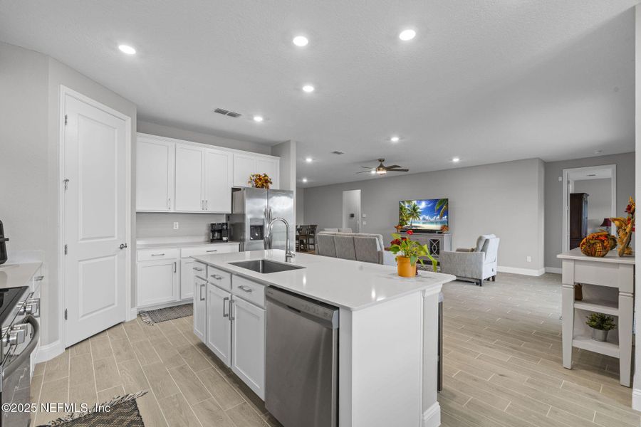 Furnished interior view inside a new home in Edenbrooke at Hyland Trail | 55+: Edenbrooke at Hyland Trail 60s, Green Cove Springs (Image 8). Furnished interior view inside a new home in Edenbrooke at Hyland Trail | 55+: Edenbrooke at Hyland Trail 60s, Green Cove Springs (Image 8).