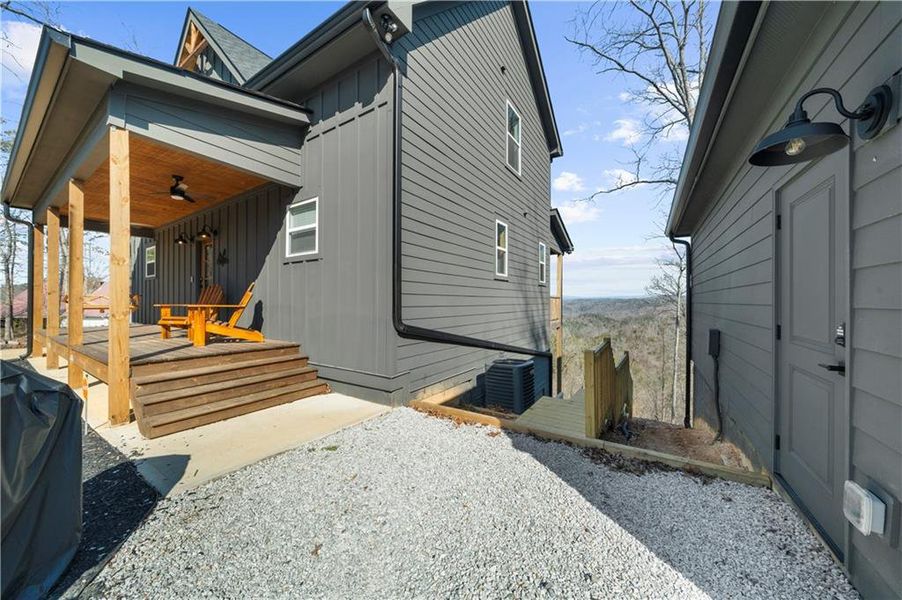 Exterior details and patio area of a home in , Ranger (Image 25).
