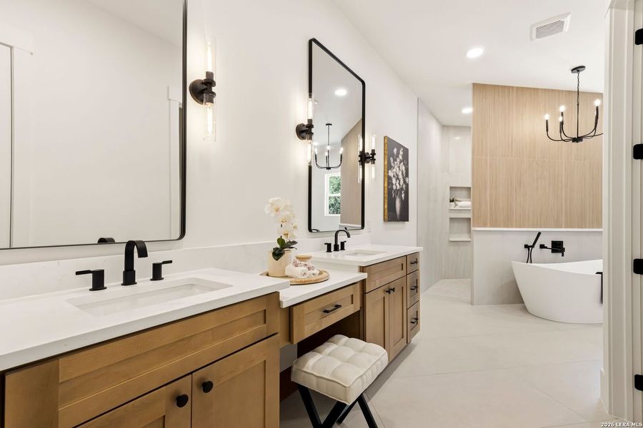 Furnished interior view inside a new home in , Boerne (Image 31).