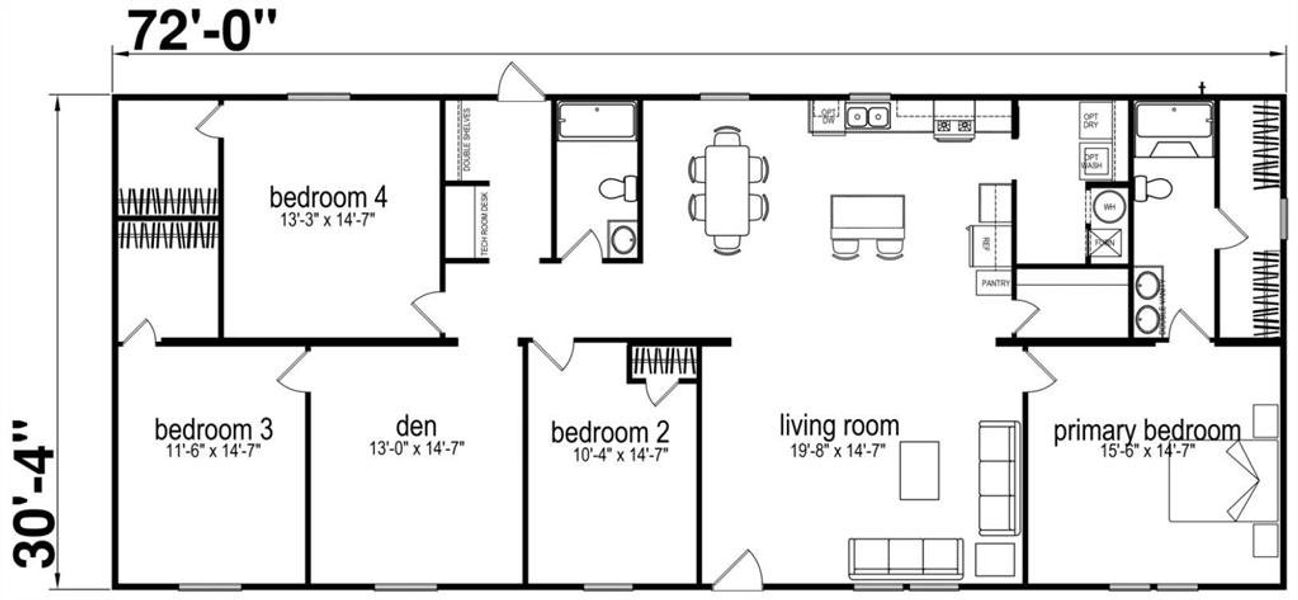 2D floor plan layout of this home in , Sunset, TX (Image 3).