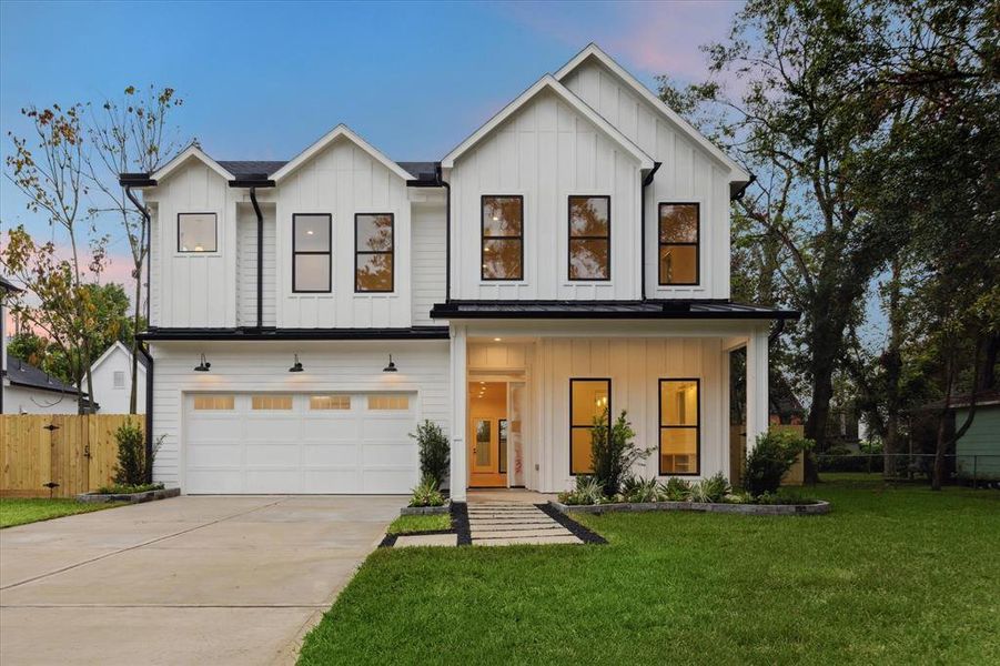 Nestled on an oversized lot in highly sought after Garden Oaks, this modern farmhouse is timeless